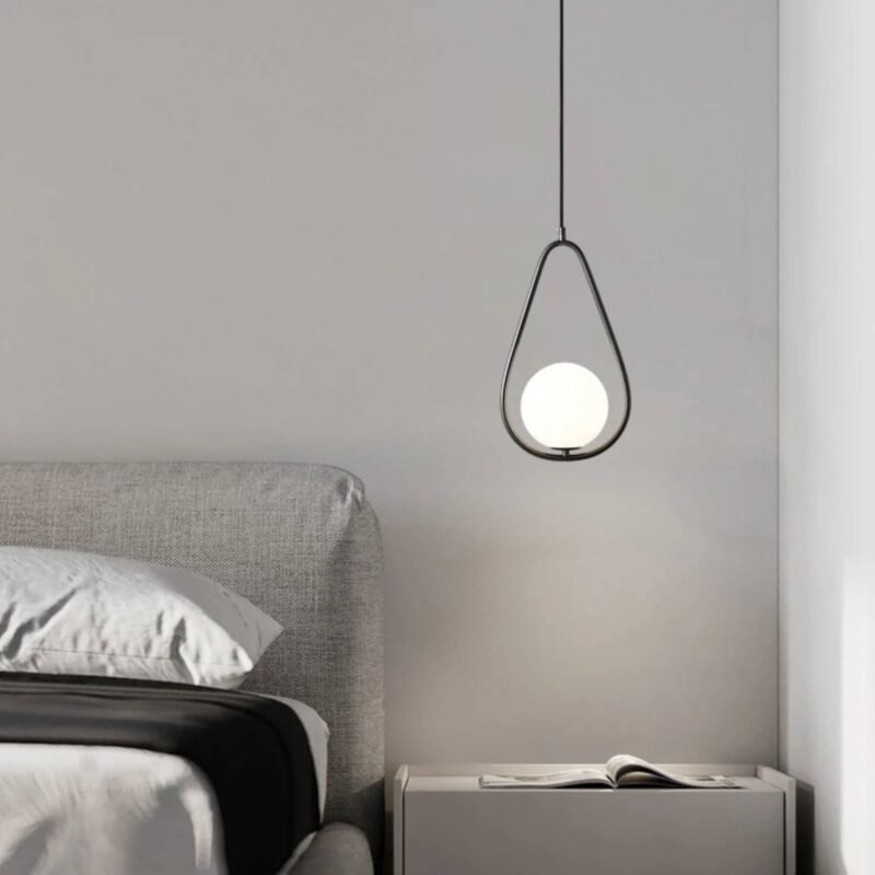 Suspended glass ball chandelier - Image 2