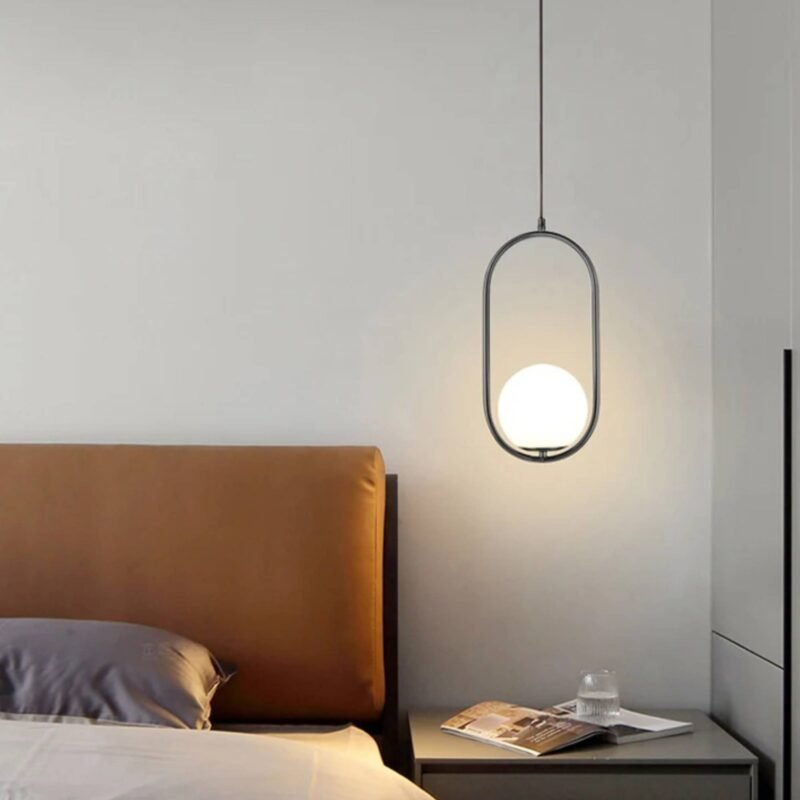 Suspended glass ball chandelier - Image 5