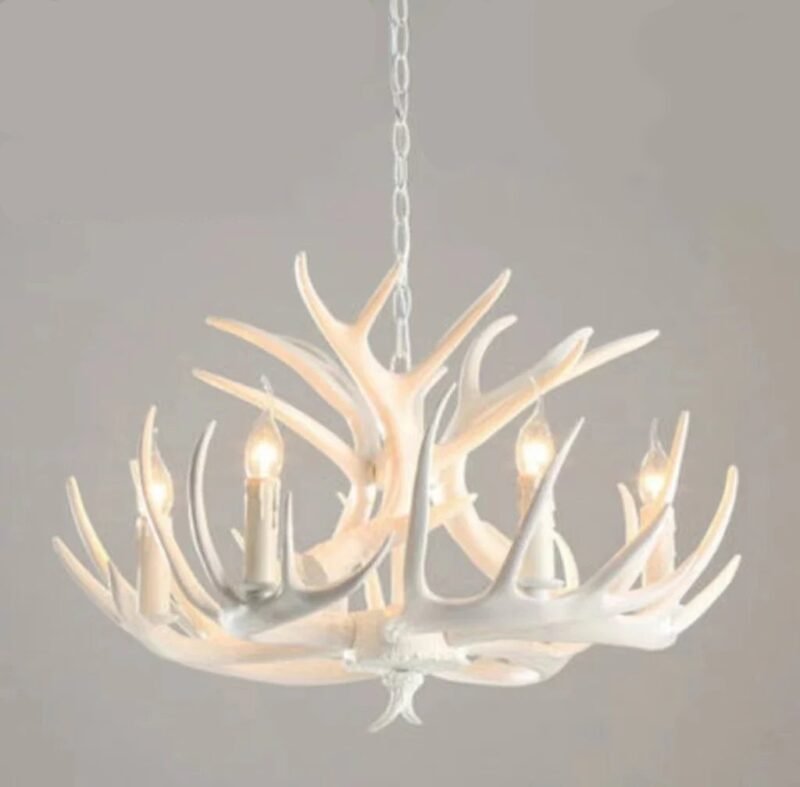 Rustic solid wood imitation chandelier - Image 2