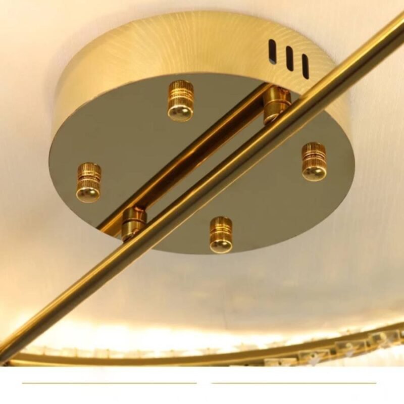 Golden spiral ceiling chandelier - Image 7