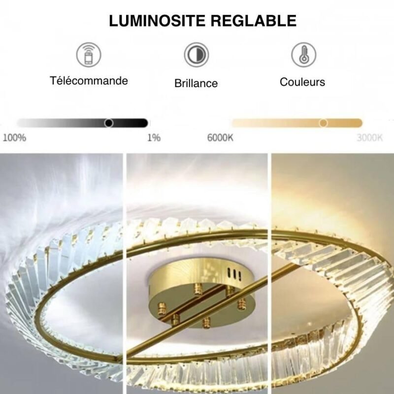 Golden spiral ceiling chandelier - Image 3