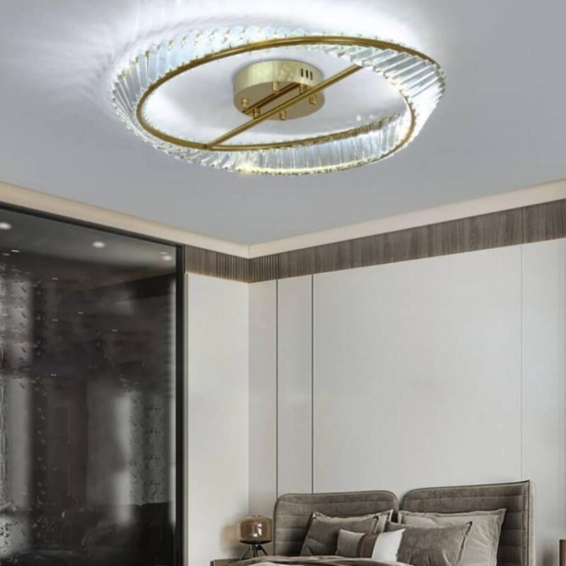 Golden spiral ceiling chandelier - Image 6