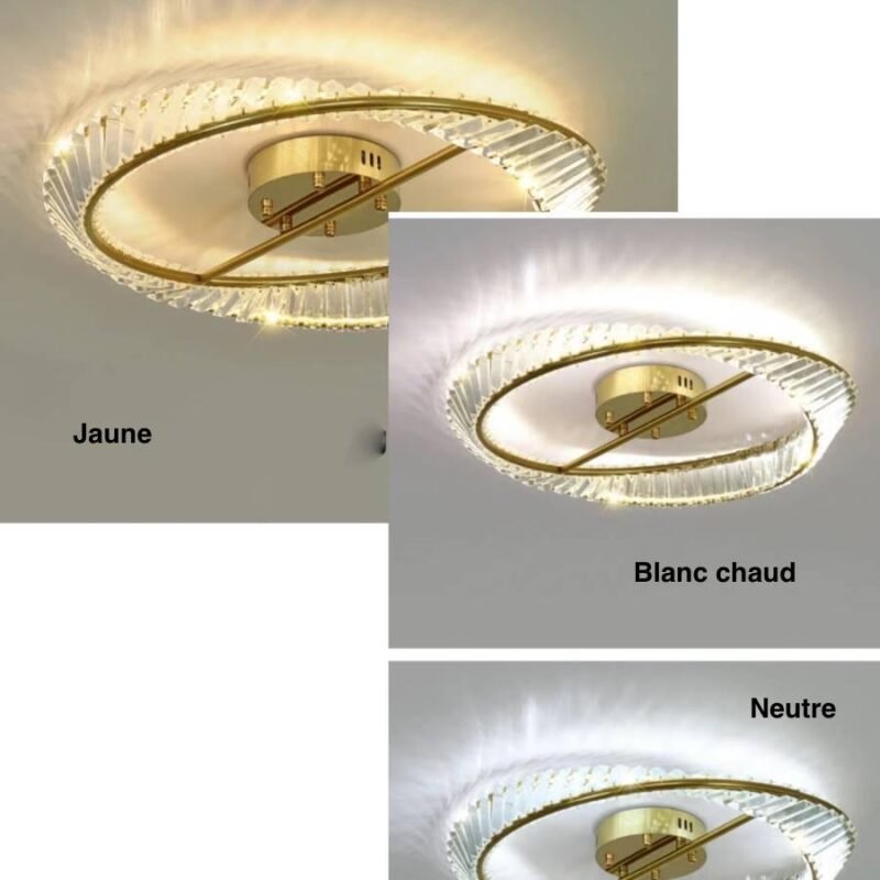 Golden spiral ceiling chandelier - Image 8