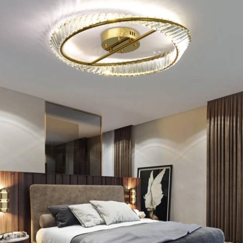 Golden spiral ceiling chandelier - Image 5